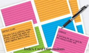 Index Card Dimensions